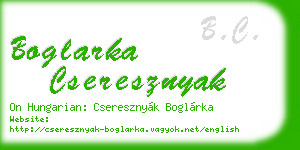 boglarka cseresznyak business card