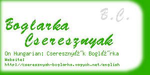 boglarka cseresznyak business card